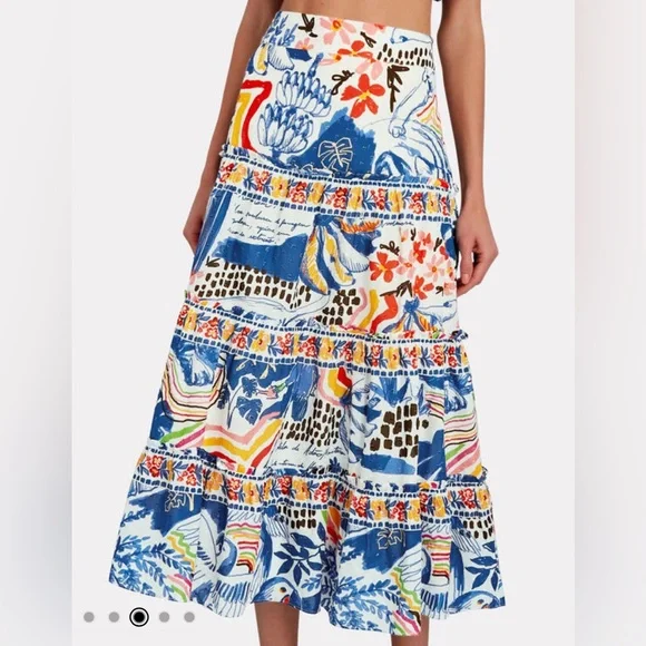 Farm Rio maxi skirt in Wild Brazil print (M) - Picture 3 of 13